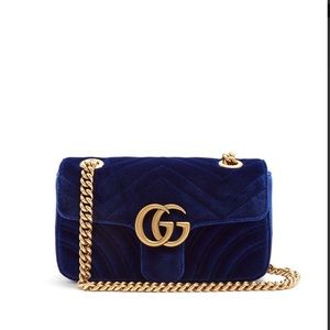Gucci Women's Blue GG Marmont Bag- Medium